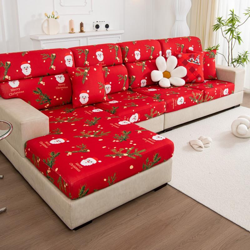 Product Introduction of Christmas Sofa Seat Cover Corner Couch Cushion Slipcover Combination Sofa Mattress L-shaped Chaise Lounge Covers 40