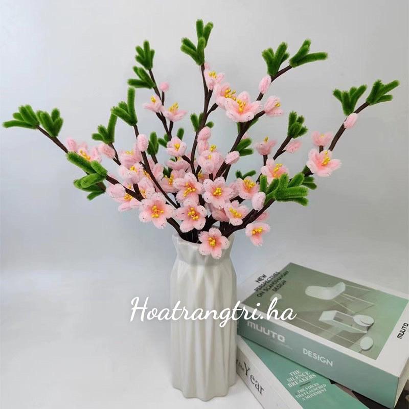  Set vật liệu làm 15 cành hoa mai đào đón Tết - TẶNG Liễng Treo trang trí handmade bằng kẽm nhung S0230 Diy 