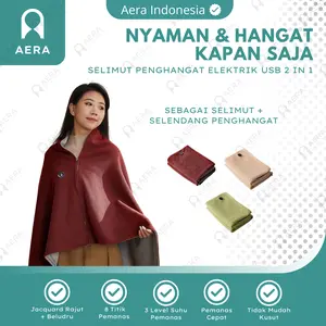 Selimut Penghangat Elektrik Portabel 3 Level Suhu Panas 140 x 80 cm | Selimut dan Selendang Penghangat Tubuh Elektrik 8 Titik Suhu Panas | Blanket Travel Thermal