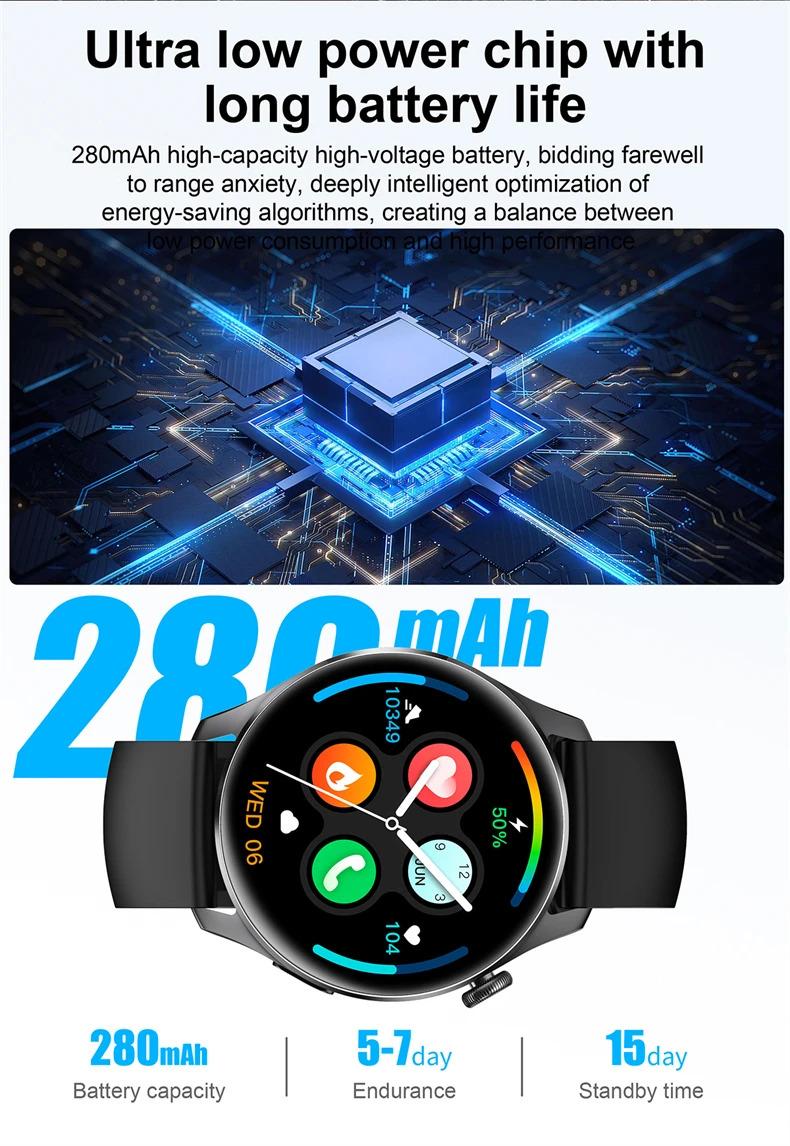 Product Introduction of For Huawei Xiaomi New Smart Watch Men 1.53 Inch Blood Oxygen Heart Rate Fitness Sports Bluetooth Bracelet Calling Watch for GT3 Pro 35