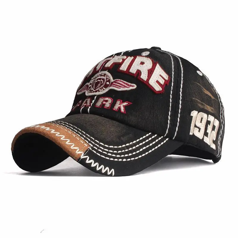 Baseball caps, outdoor sun hats, caps, embroidery vintage, breathable, fashionable, trendy and versatile, suitable for men and women, multi-color optional, one piece in one pack