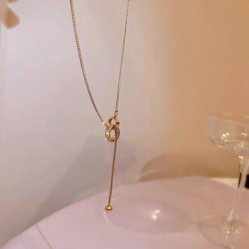 Kalung dengan jepitan lingkaran ganda, baja titanium, tahan luntur 3