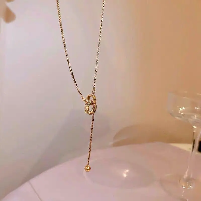 Kalung dengan jepitan lingkaran ganda, baja titanium, tahan luntur 3