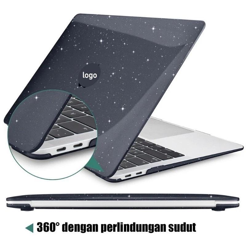 Case MacBook Glitter Transparan Premium Compatible For Air M1 M2 M3 Pro 13 14 Inch 2016-2024 2
