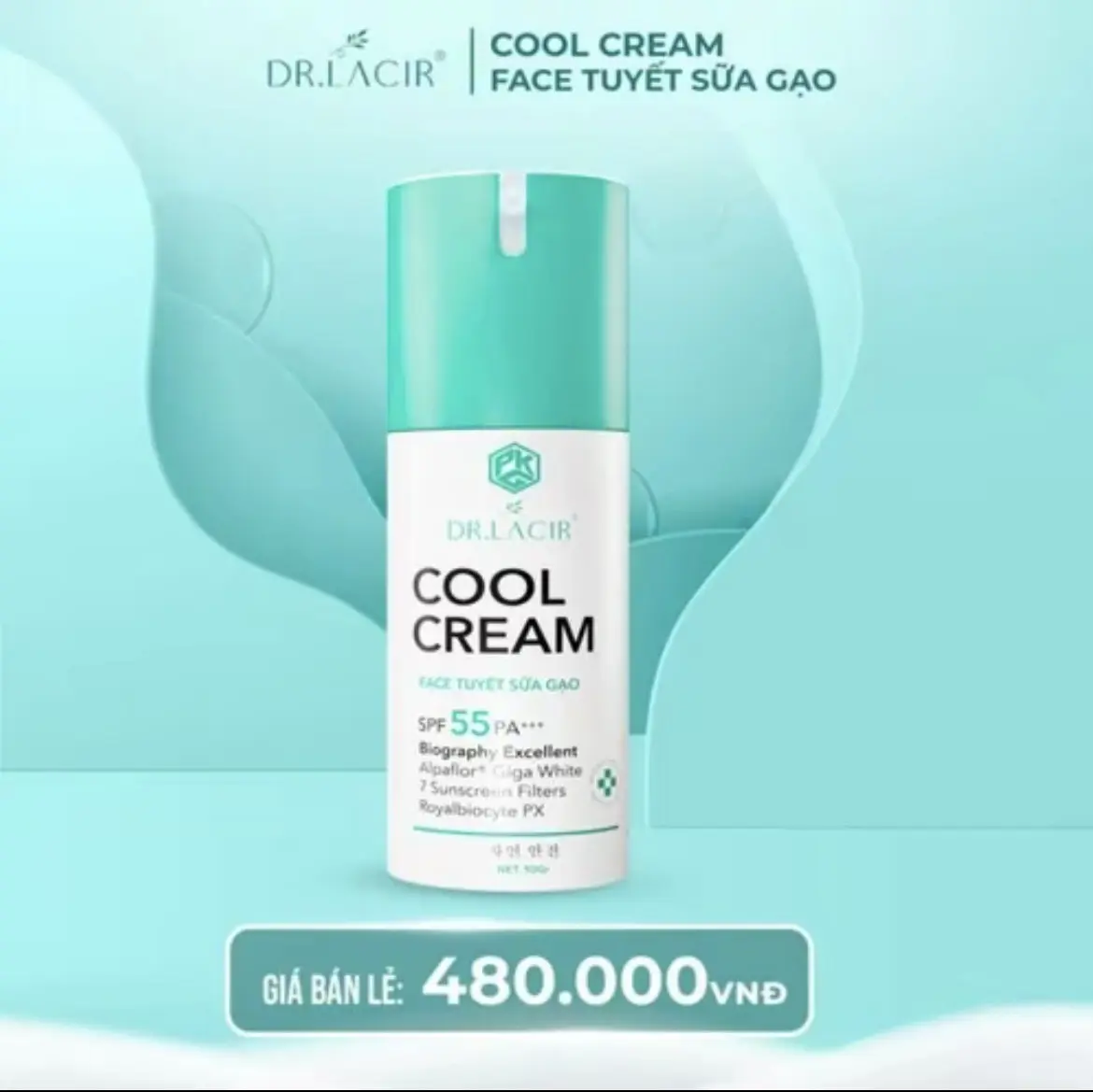 Kem chống nắng  Cool Cream Face tuyết sữA GẠO