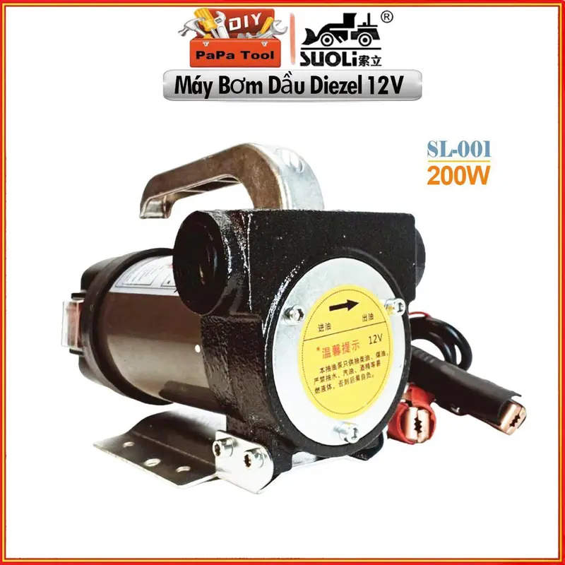 Máy bơm dầu diesel Suoli có 3 loại 12V, 24V, 220V dùng bơm hút dầu diesel Công suất 200W 300W 380W- PapaTools 7