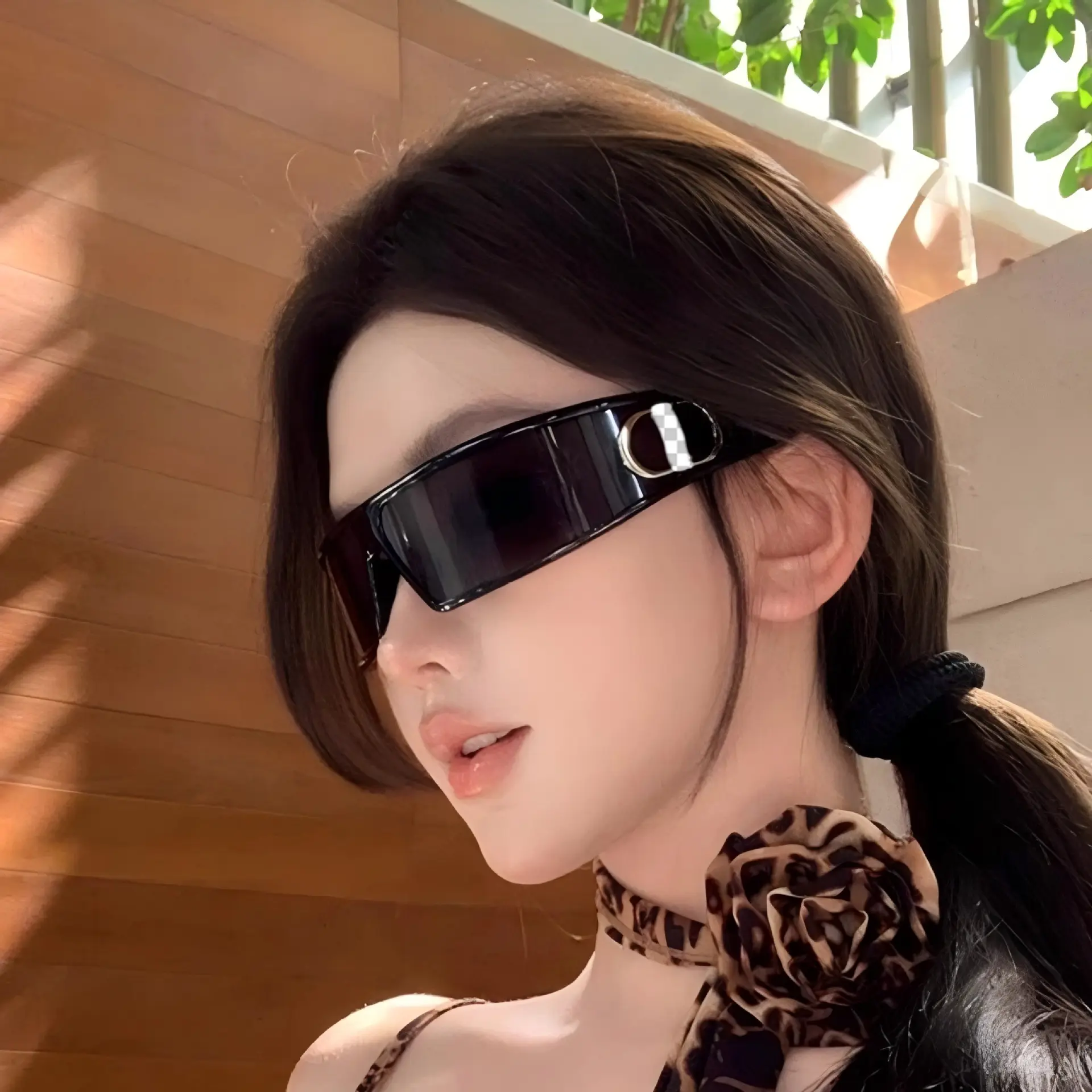 2025 New Futuristic Women's Headband Sunglasses 2-in-1 Fashion Trend for Girls