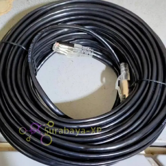 Kabel LAN 50M UTP STP CAT5E 50 M 50 Meter 50Meter FTP Outdoor Spectra untuk Indihome 7