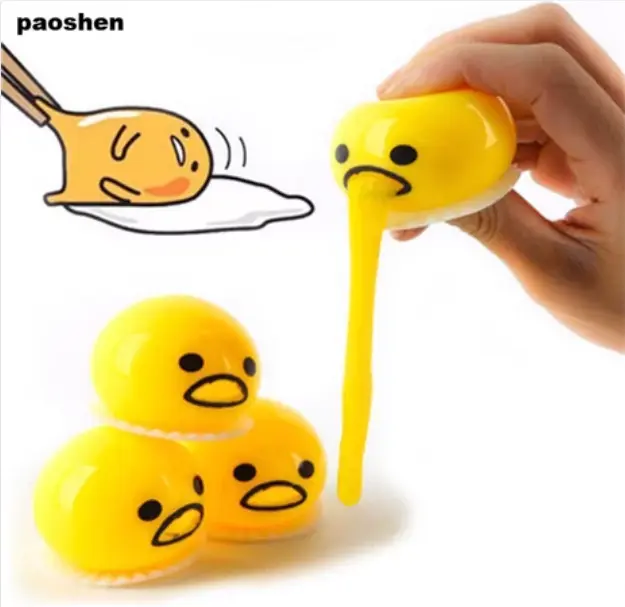 Mainan Anak Telur Gudetama bisa Muntah / Mainan Anak Gudetama Squishy BPA FREE Musikal