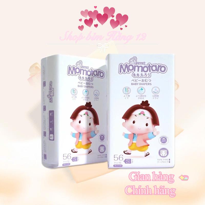 Combo 4 bịch Bỉm Momotaro chính hãng thương hiệu Nhật Bản full size cho bé từ 0-3 tuổi Kem