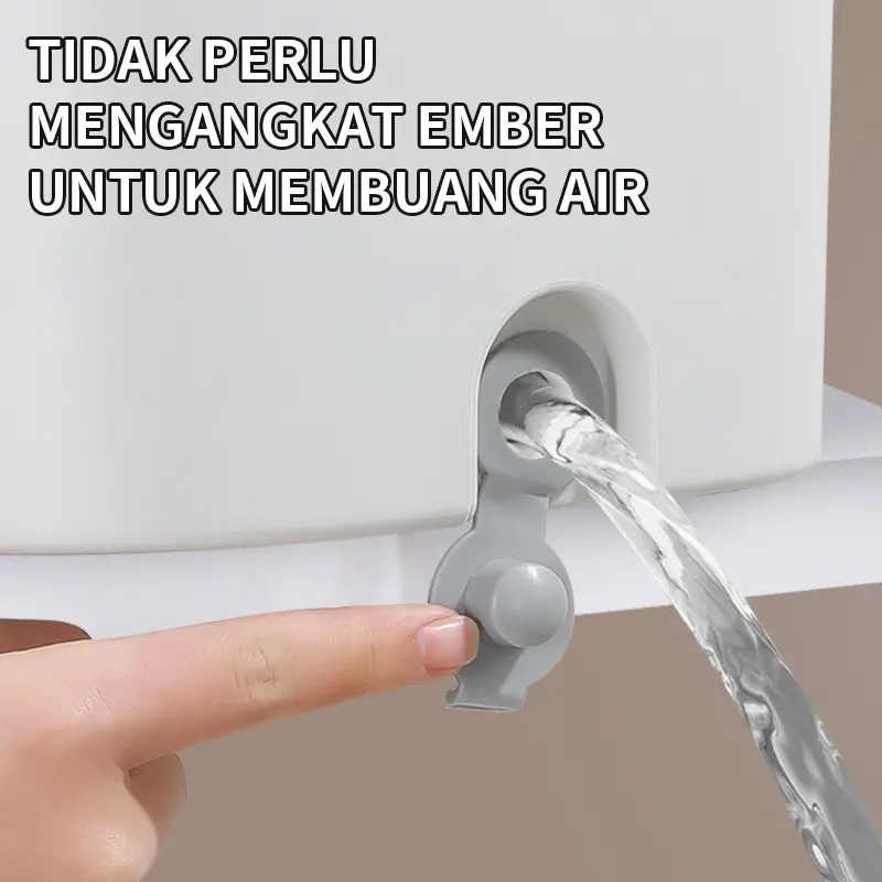 Hoptech - Set Alat Pel Lantai Stainless 360 | Ember Spin 2in1 dengan Hand Pressure & Pembuang Air 7