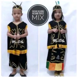 Baju Adat Anak Dayak TK SD // Pakaian Adat Dayak