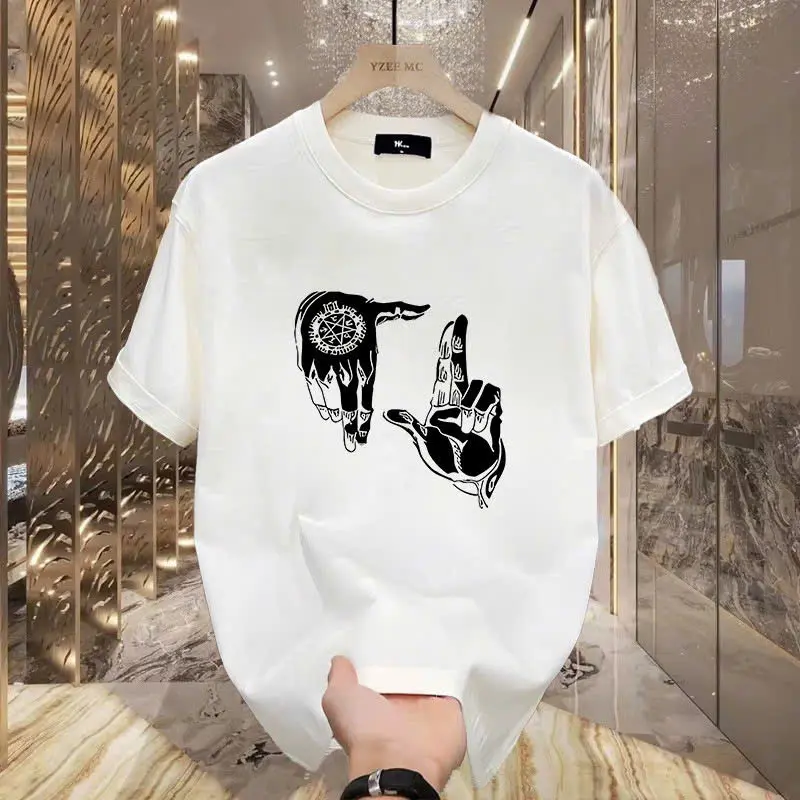 Áo Thun Nam Cotton Chính Hãng Hoạ Tiết TAYNGAU Ngắn Tay Cổ Tròn Cotton Menswear