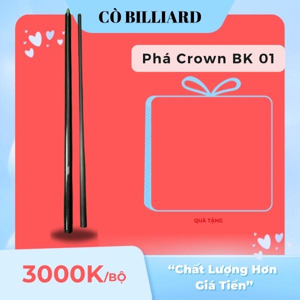Cơ bida lỗ Thuần Phá CROWN CUES MAX EIGHT BK 1 ngọn full carbon độc quyền tại CÒ BILLIARD