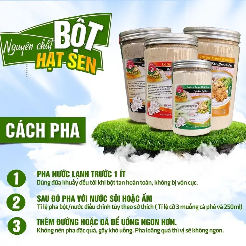 Bột hạt sen Mix 6 thứ hạt Senfarm 5