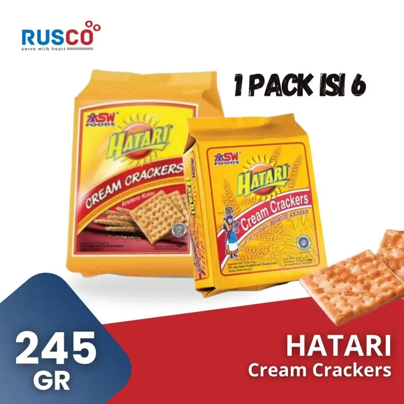 Hatari Cream Crackers 245gr ( 1PACK ISI 6 ) - KREKERS KRIM 0