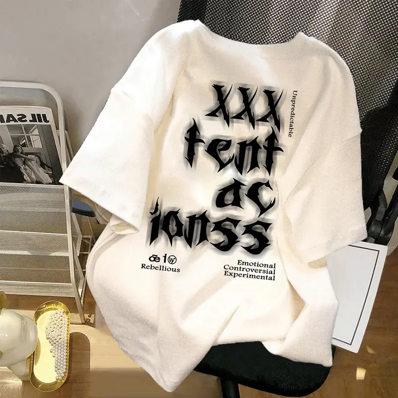 Kaos Distro Unisex Vintage Oversize | Xtentacionss Retro | Black Letter 100% katun 1