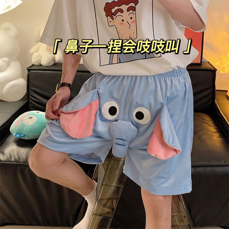 Quần đùi voi bay, thiết kế hoạt hình mới dễ thương, thích hợp cho nam và cặp đôi, ngoại Cỡ, phong cách hài hước, thiết kế con heo 7