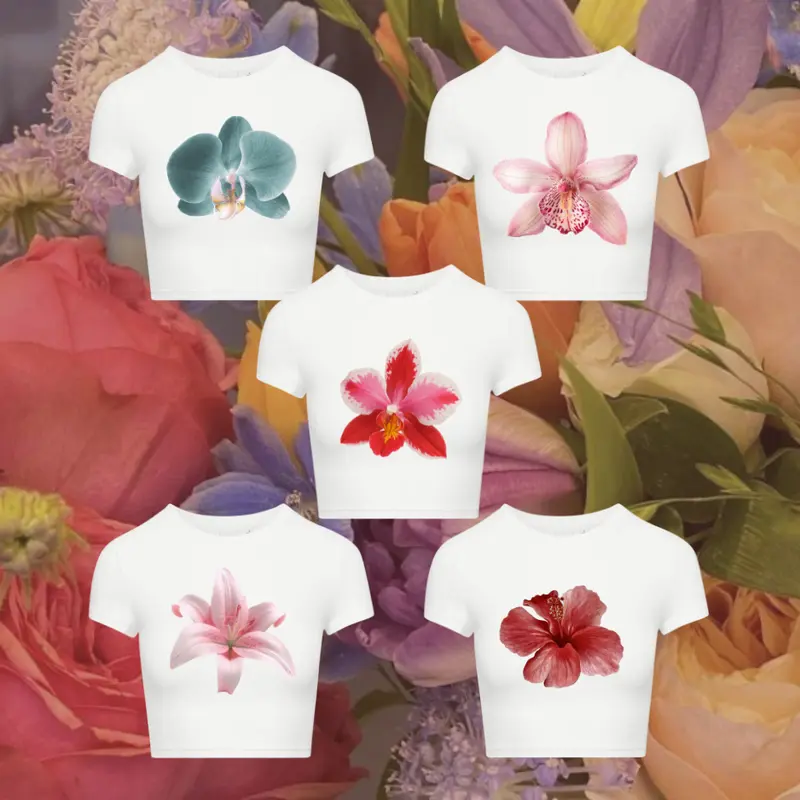 Baeshic Baby Tee - Flowers Edition - White 6