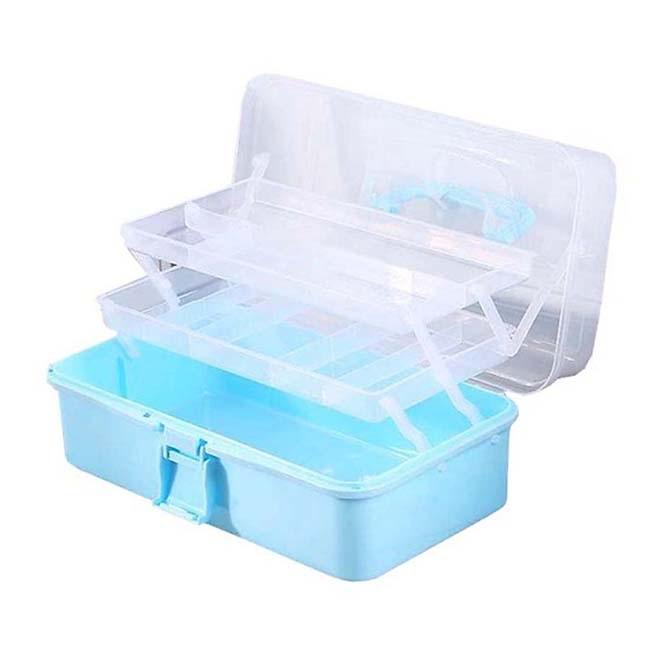 Cốp nhựa tay xách, nhỏ gọn 2 tầng đựng dụng cụ Nails 1
