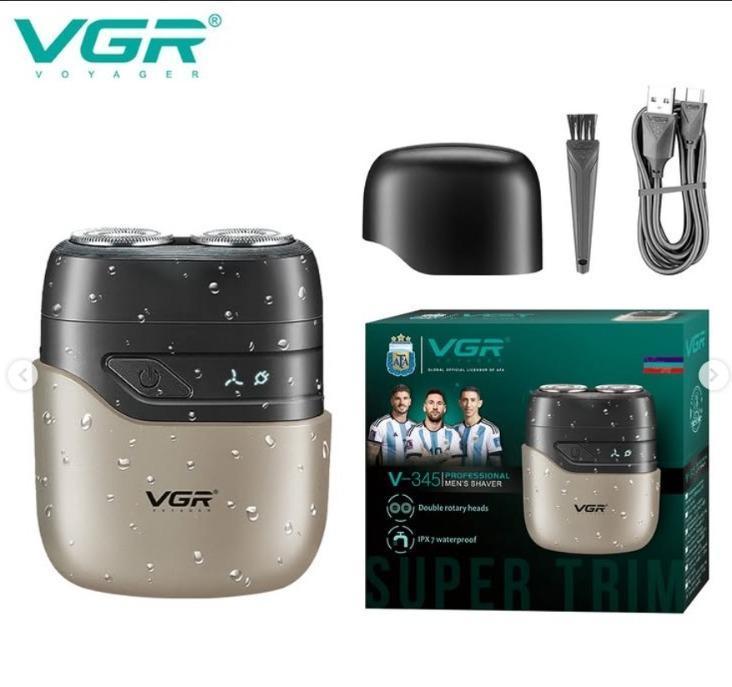 Product Introduction of VGR V-345 MINI Shaver IPX 7 Waterproof And Double Rotary Heads 6