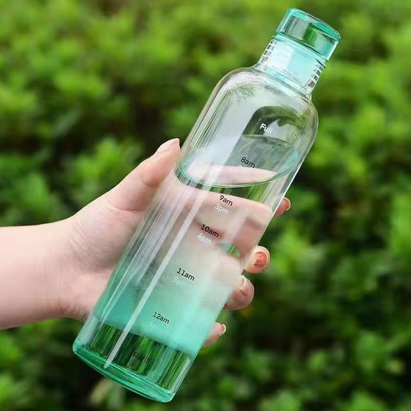 Product Introduction of 500/700ml Transparent Straw Water Bottle With Lids Cover Portable Cute Water Cup M4T0 37