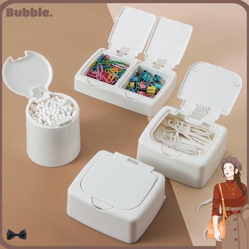  Hộp lưu trữ để bàn với chức năng bật lên hộp Sắp Xếp chống bụi hộp nhựa đa chức năng thích hợp để lưu trữ tăm và văn phòng phẩm. 