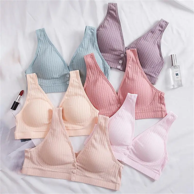 Bra Menyusui Kancing Depan Tanpa Kawat Katun Murni Murah Nursing Bra Depan Gesper Wanita 1018bra Abu Bunda Hamil Ibu Bumil Bra Menyusui Tanpa Kawat Bh Menyusui Seamless Bra Wanita Ibu BH 1018 Bayi Busui 8