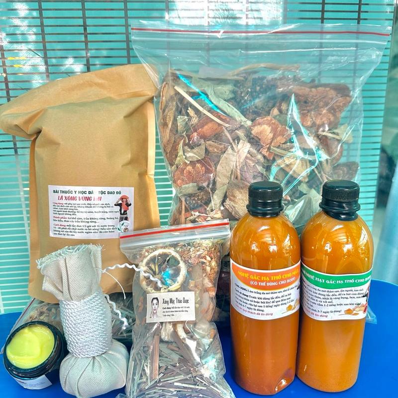 (Tặng cao nghệ đắp mặt) Bộ ở cữ conbo chăm sóc mẹ sau sinh 7 sản phẩm