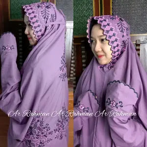 Mukena Terusan Dewasa Mukena Santri Pondok Mukena Terusan Bordir Bunga Nyaman