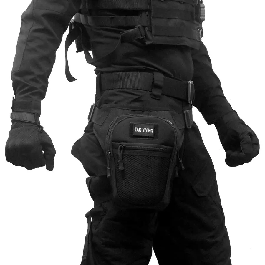 Unisex's Solid Color Patched Design Sports Fanny Pack, Multi-functional Waterproof Leg Bag, Outdoor Sports Bag for Cycling Motorcycle