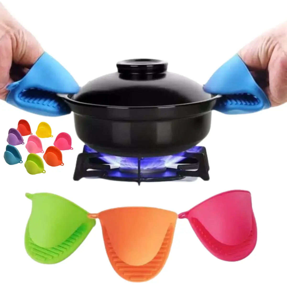 HL0174 Sarung Jari Oven Anti Panas Clip Pelindung Tangan Dapur Silicon Silikon