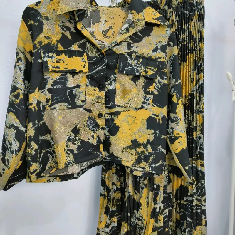 KC JOEY PRISKET SET 3UKURAN KEMEJA ROK SHAKILA MARBLE VINTAGE Atasan Baju 7