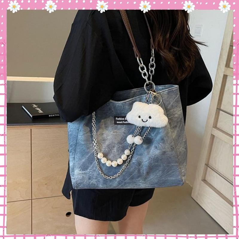 Túi xách nữ đeo vai túi kẹp nách dáng công sở đi chơi đi học đi là phối dây xích mây phong cách Bachhoaonline68 964