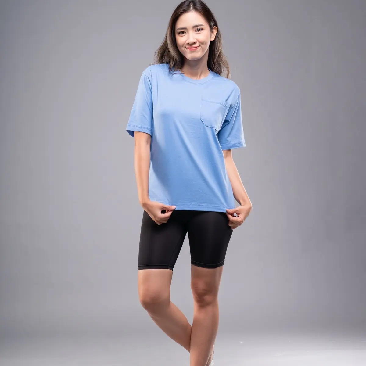 Kaos oversize korea Katun Santai Polos Unisex Atasan Baju