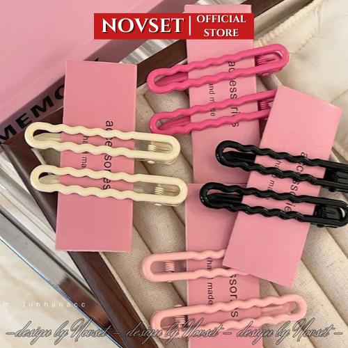  1 Kẹp Tóc Bằng Kim Loại Màu Kẹo Dễ Thương Có Mái Lượn Sóng Phong Cách Hàn Quốc Dành Cho Bạn Nữ   M305   