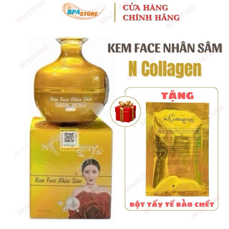 Kem Face N Collagen Nhân Sâm Vàng 18g CHÍNH HÃNG - Hỗ trợ dưỡng ẩm trăng sáng da, mờ nam tan nhang