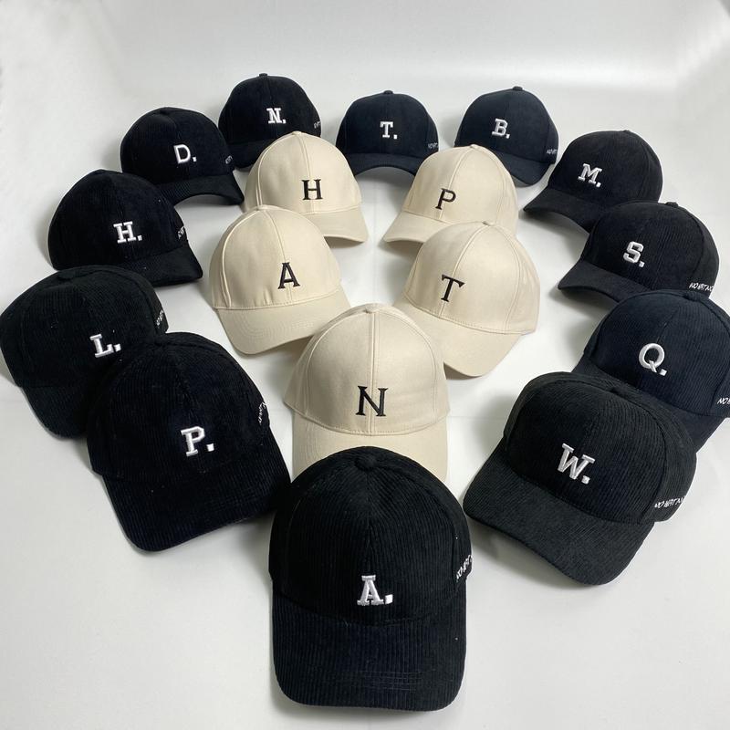 Mũ Lưỡi Trai Chữ cái A, B, C, D, V, P, N, L, S chất Nhung Tăm form Unisex Nam Nữ