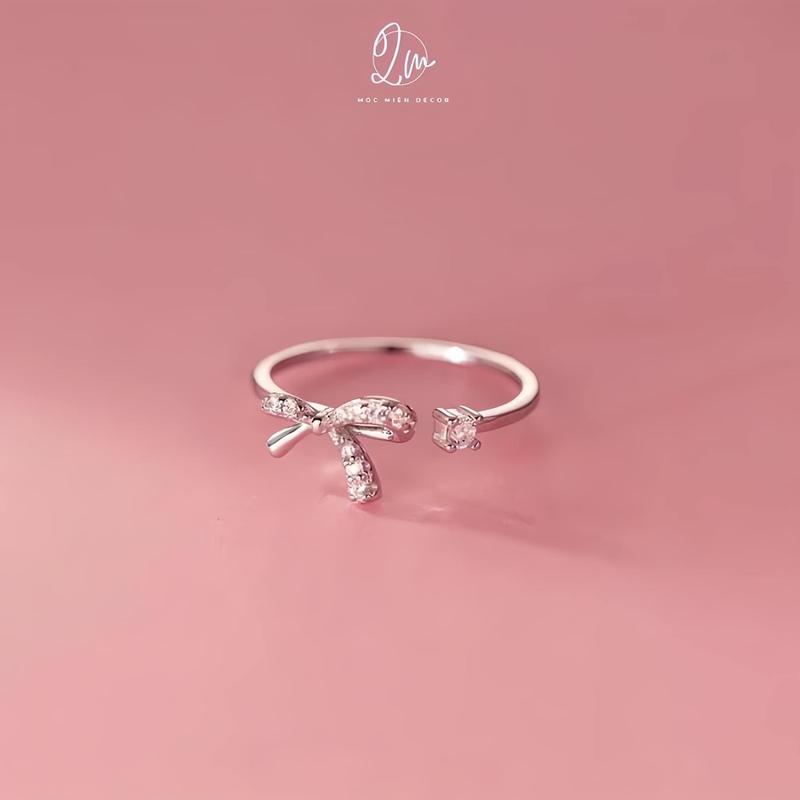 Nhẫn bạc nữ - Bow rings - phụ kiện trang sức 2