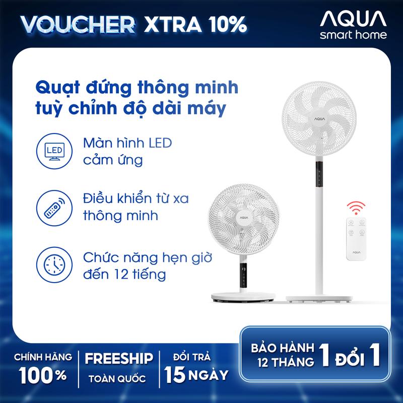 [Livestream] Quạt đứng Aqua FED3501R thông minh, điều khiển từ xa, hẹn giờ đến 12 tiếng, có thể thu ngắn thân máy - Bảo hành 12 tháng - Quạt Fan quatdien