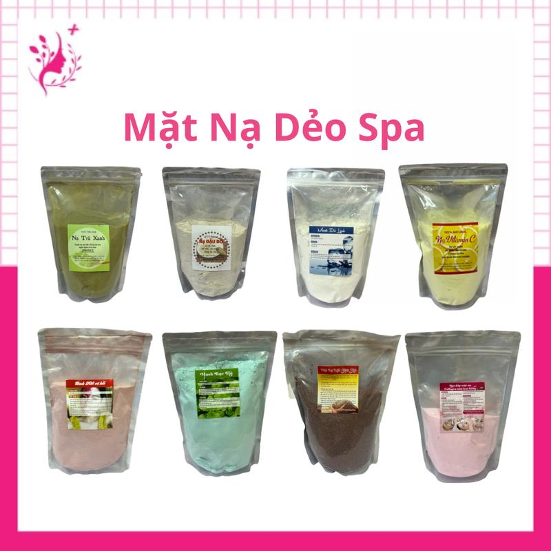 Mặt Nạ Dẻo Đắp Mặt Thành Phần Từ Thiên Nhiên - Mặt Nạ Dẻo Spa. Bạc Hà, Ngũ Hoa, Đá Lạnh, VitaminC, Vàng Sâm, Tảo Xoắn,.. - Túi 500g, Túi 1 Kg