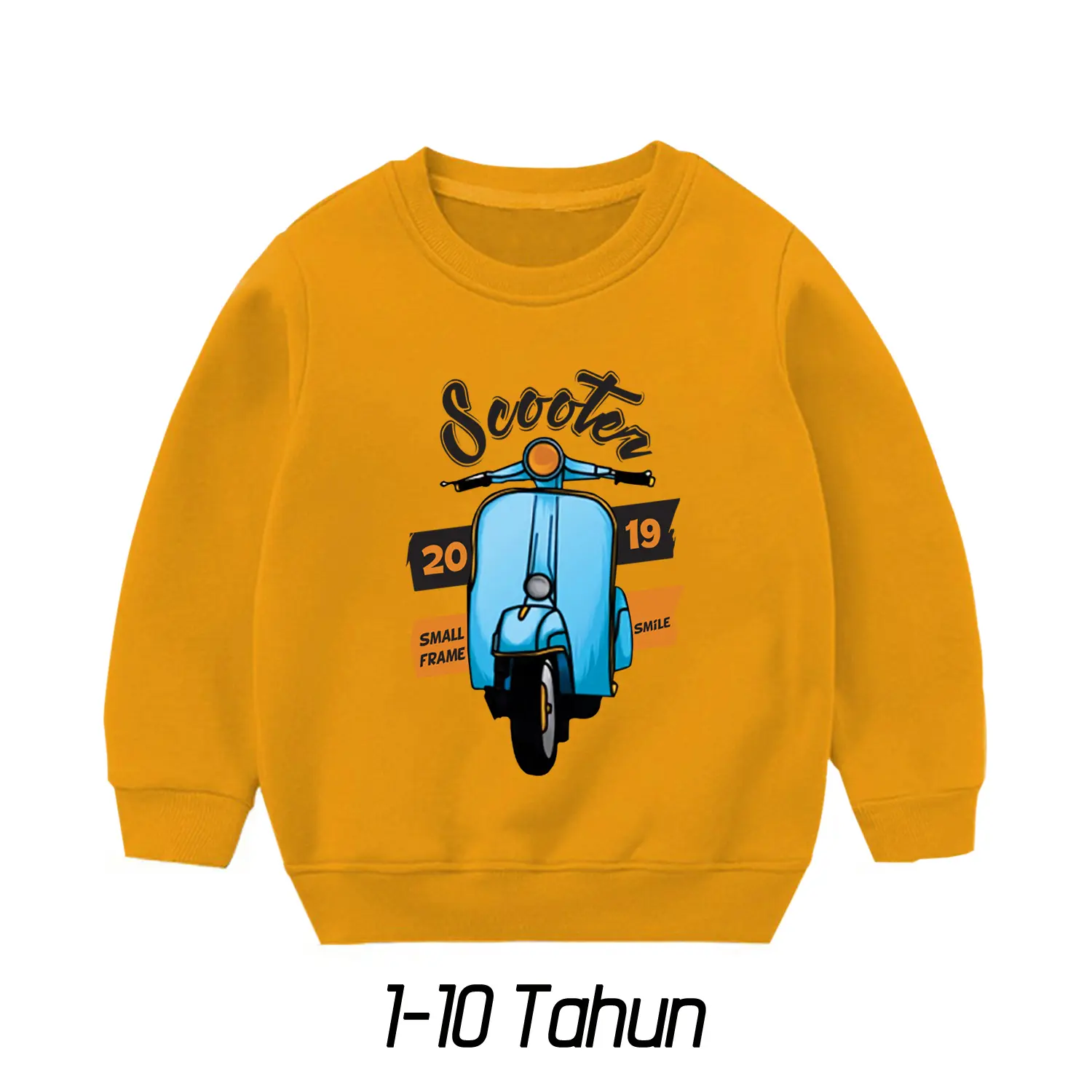 Ali Ash Sweater Anak Scouter motor klasik Baju Anak Fleece 1-10 Tahun Laki laki  Perempuan Karakter Bergambar