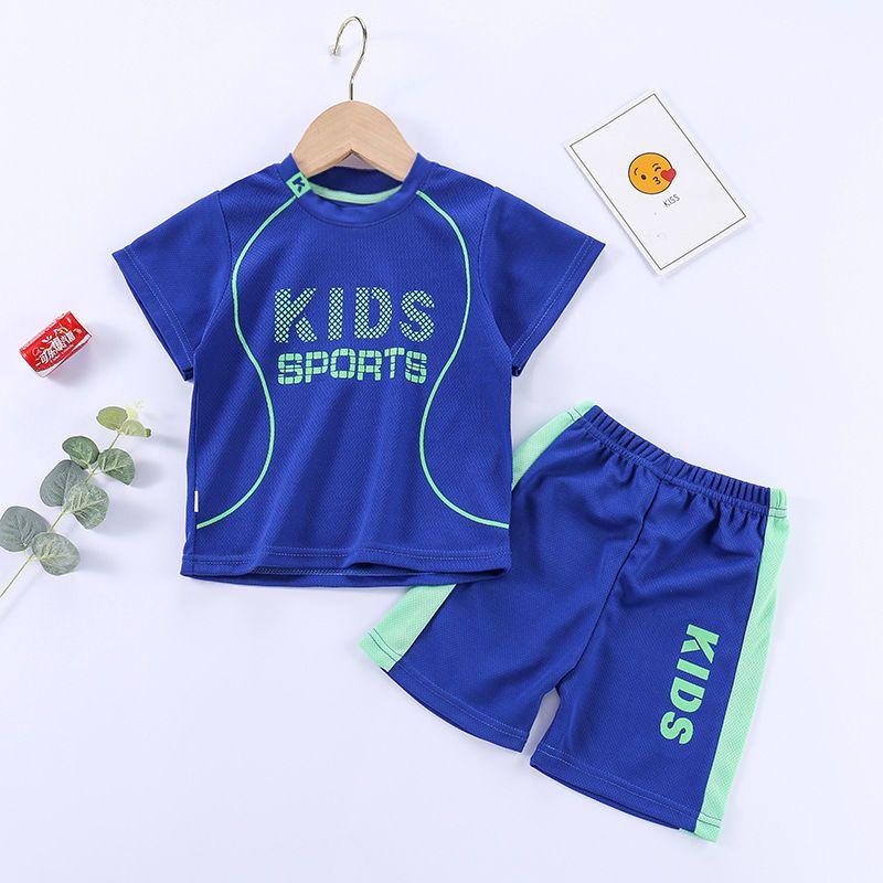 Sut Seragam Lengan Pendek, untuk Kanak-kanak, Pakaian Sukan Lelaki, Baju-T Cepat Kering Perempuan, Seluar Pendek, Sesuai untuk Kanak-kanak dan Remaja Baru, Bayi, Ketibaan Baru 4