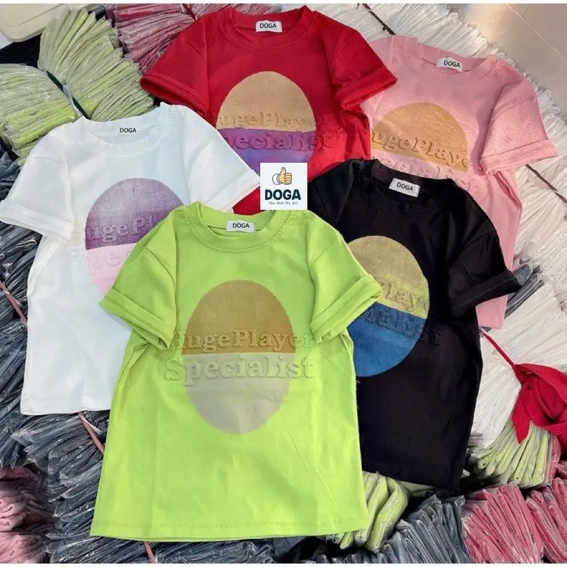 Áo thun chất BORIP COTTON Xịn chữ nổi Sỉe từ 35kg đến 68kg dáng áo baby tee  DOGA tay ngắn cổ tròn in trẻ trung màu thoáng mát, hut mồ hôi. không xù lông M174 Nữ Top Women Tre Đen 6