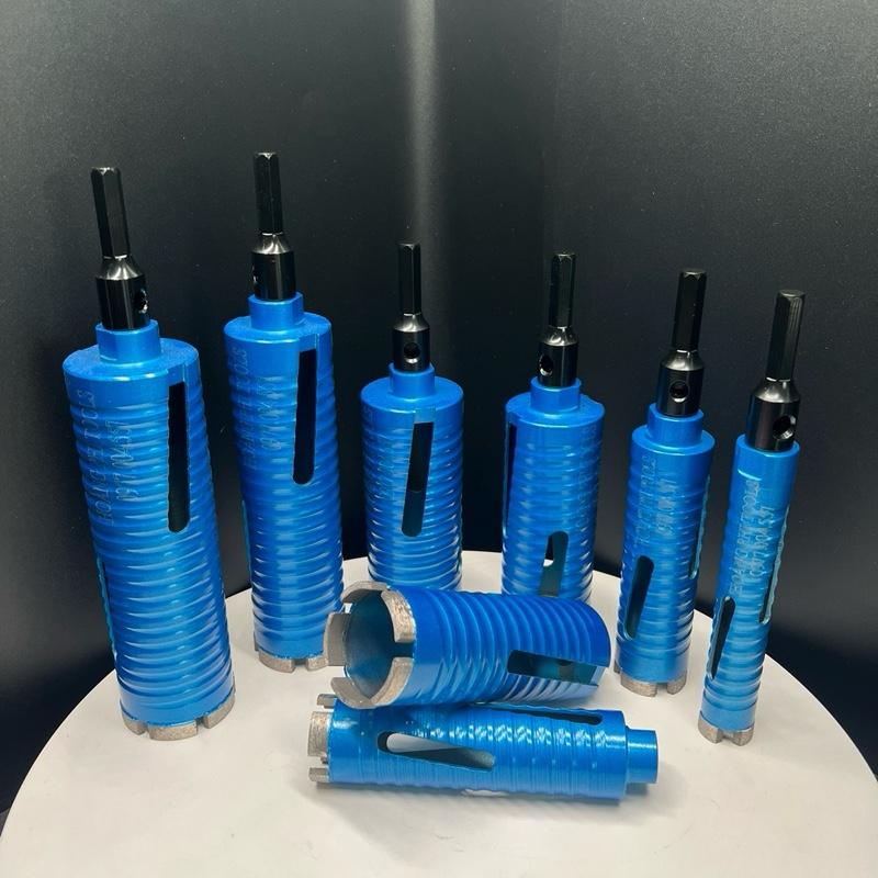 Mũi rút lõi chân kẹp lục giác và chân SDS, gồm 6 lưỡi cắt, cho máy khoan bê tông