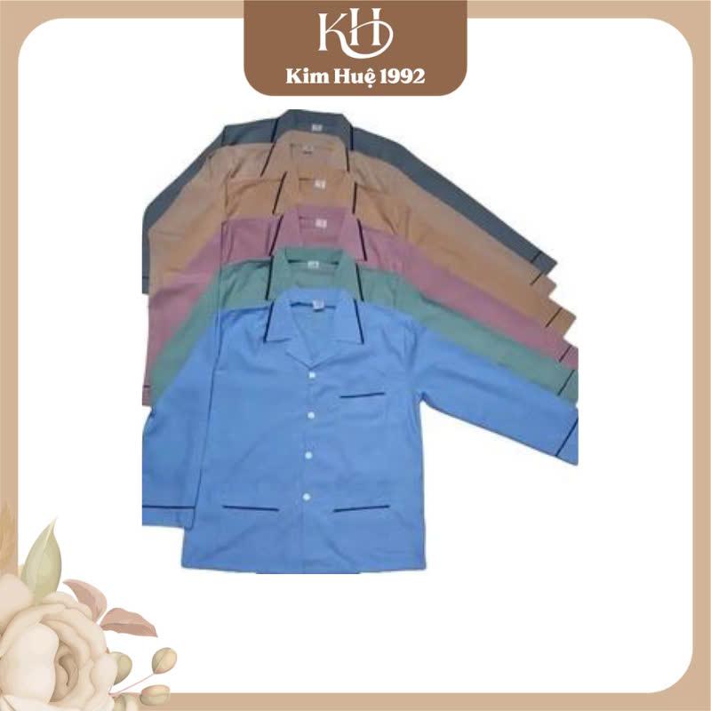 (Tây dài màu) Đồ bộ pijama nam trung niên cao cấp mặc nhà chất vải kate thoáng mát