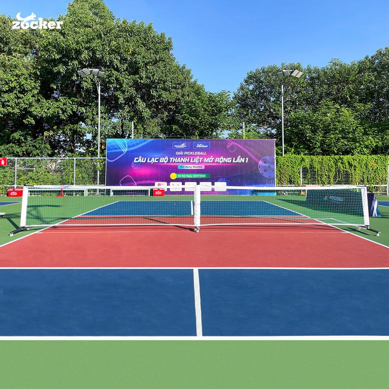 Khung lưới Zocker Pickleball di động kích thước tiêu chuẩn, ngoài trời và trong nhà