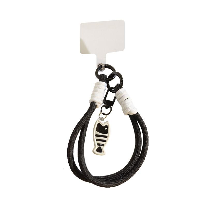 【COD】[Model Terbaru]Ikan Kecil Ponsel Kucing Lanyard Phone Case Woven Pendant Kamera Pendek Phone Lanyard