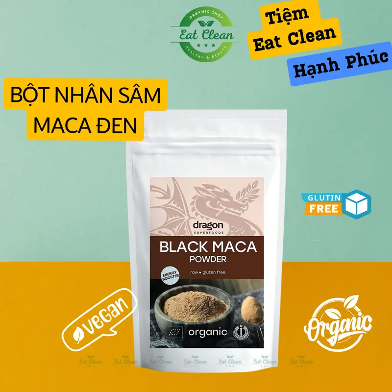 Bột Maca đen (nhân sâm Peru) hữu cơ 100GR Dragon Superfoods - Eat Clean thực dưỡng 0