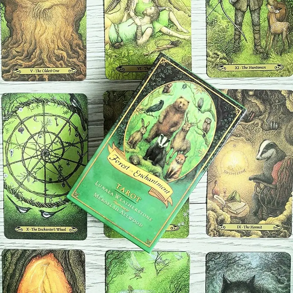Forest Boundary Tarot Card Game, 1 Set Tarot Card Game, Casual Table Card Game for Family & Friends, Fun Party Board Game